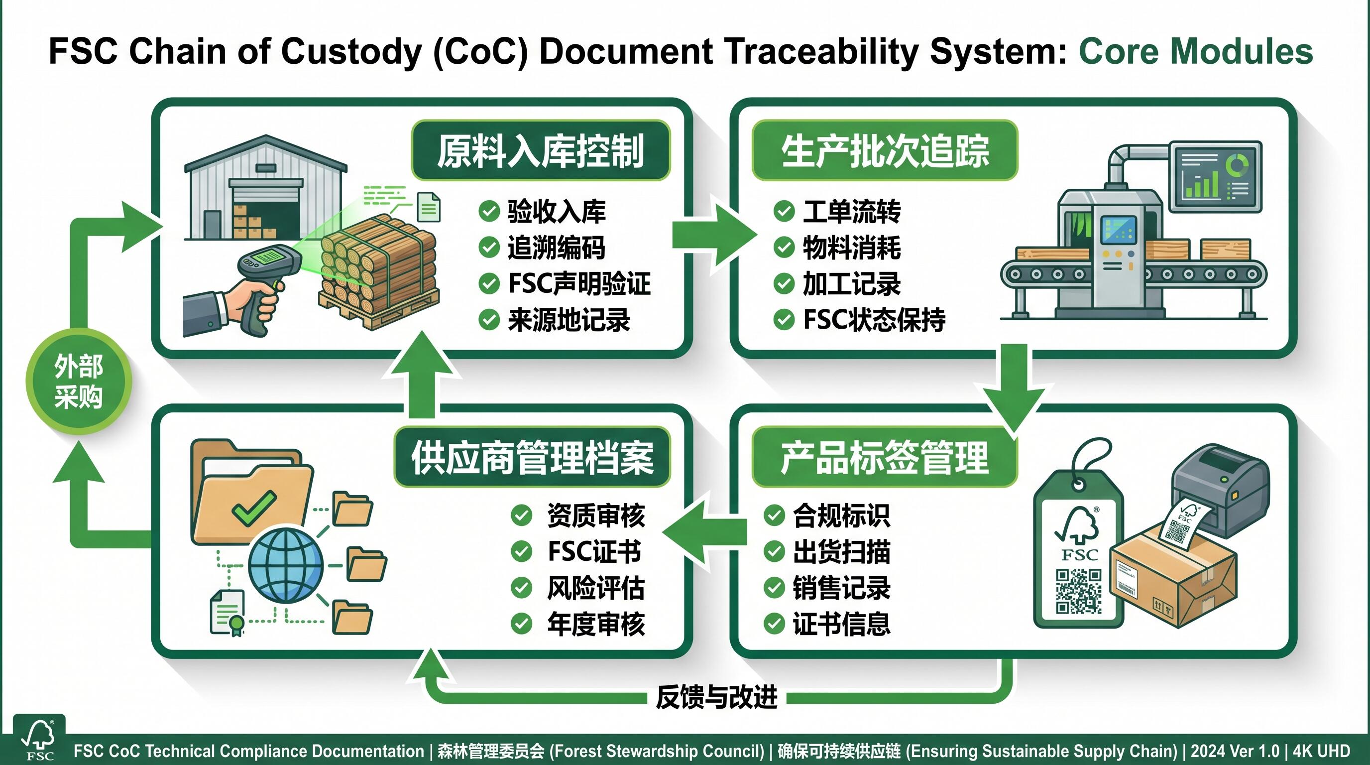 FSC产销监管链文件追溯系统结构示意图