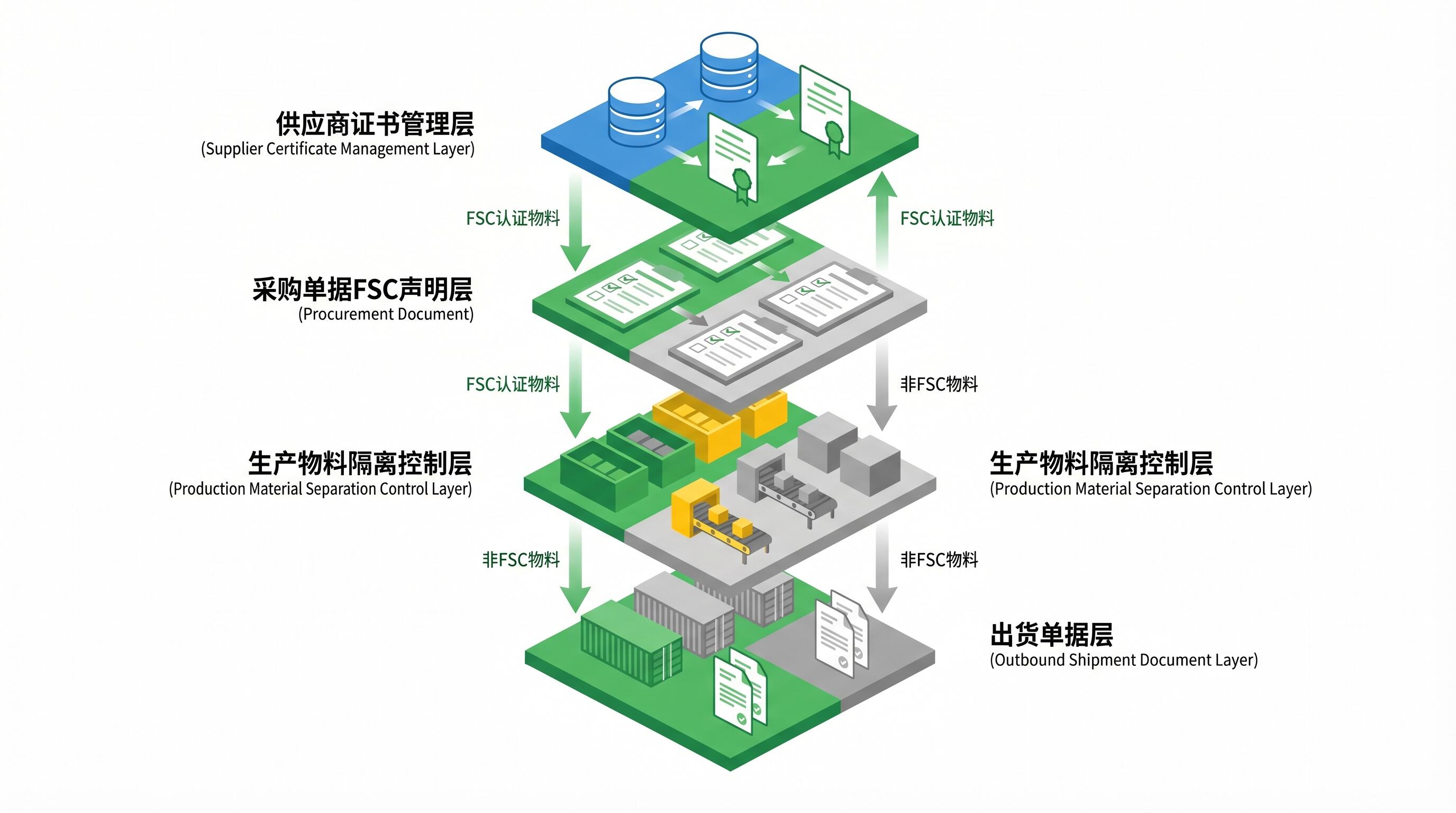FSC产销监管链文件追溯系统架构图