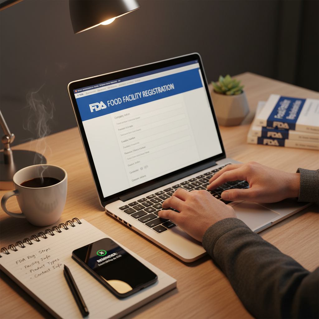 FDA食品設施註冊要求與流程圖